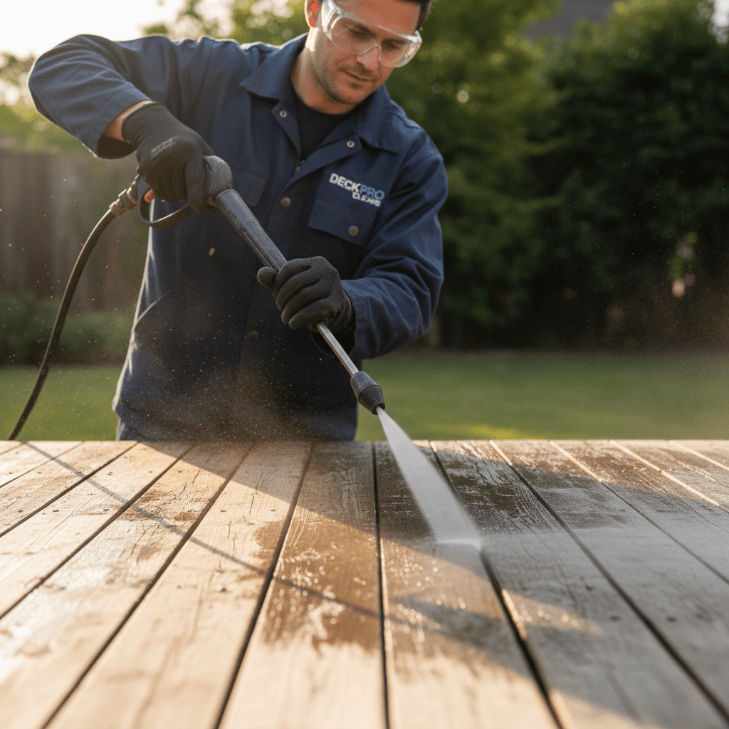 Deck pressure washing service
